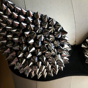 Black STUDDED Bra 34 for Burning Man, Cosplay, Dresses image 3