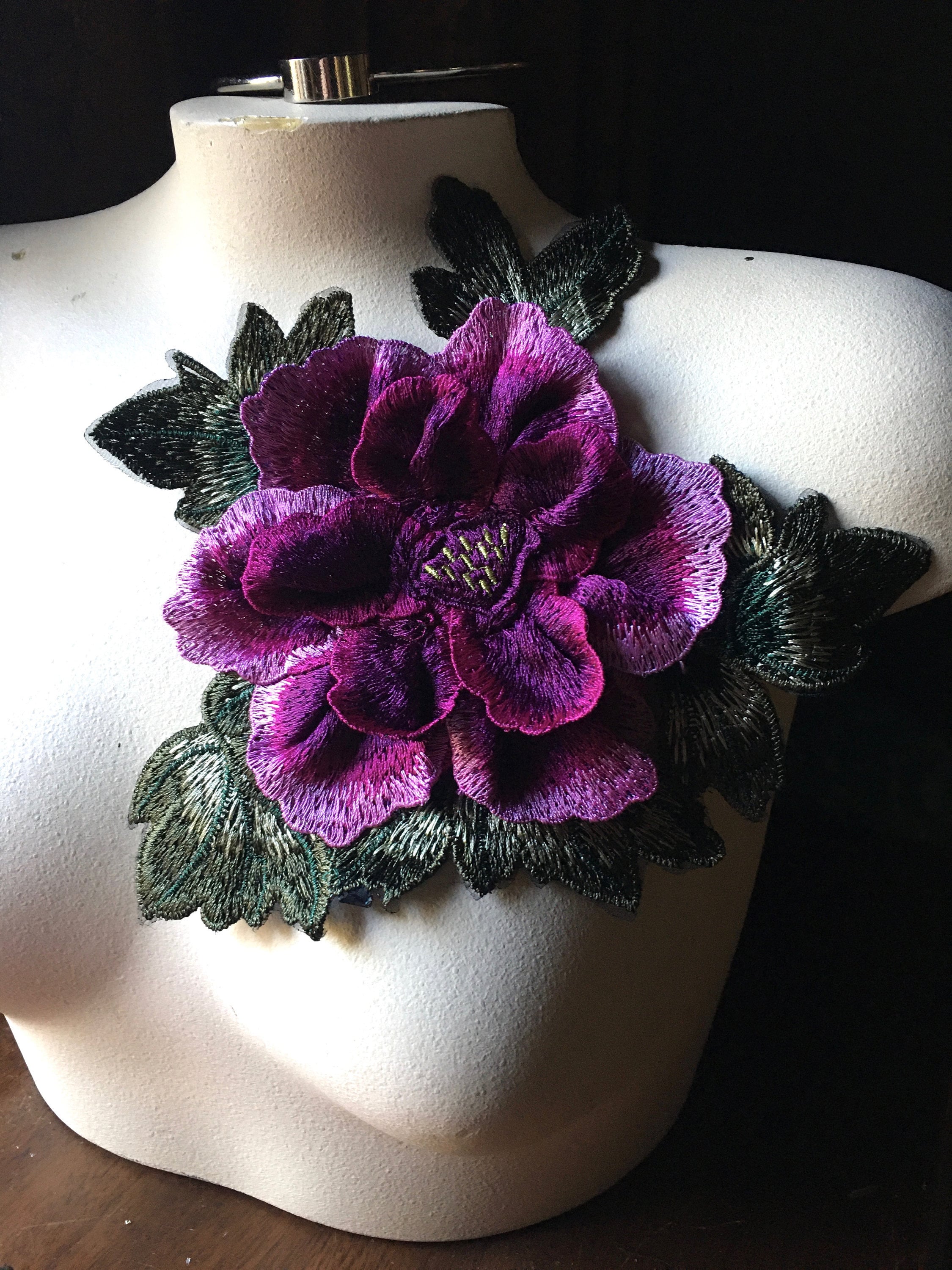 トップス UND 3D FLOWER SKIN TOP ASOS LUXE denim 3D flower top with pearl embellishment in