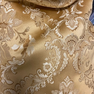 GOLD FAT Quarter Brocade Fabric for 18th Century Gowns, Vests, Suits, Costumes, Journal Covers, Clutches, Pillows