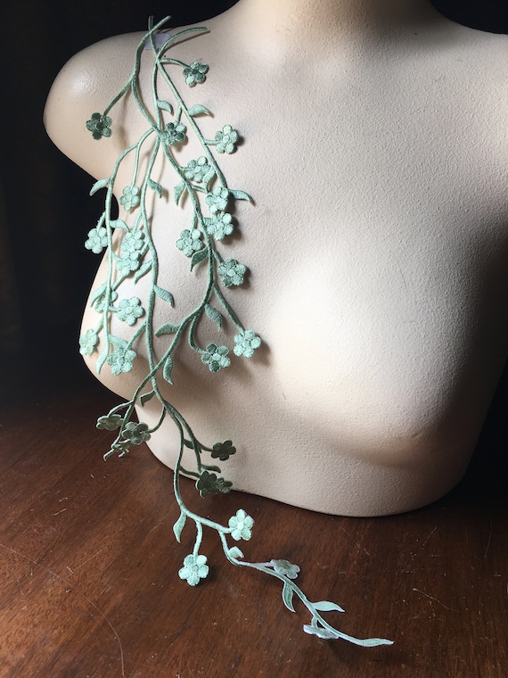 SECONDS - GREEN Flower Vine Applique Iron on for Lyrical SECONDS - GREEN Flower Vine Applique Iron on for Lyrical