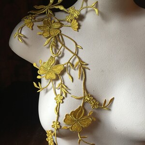 NEW GOLD Flower Vine Applique Iron On for Lyrical Costumes, Cosplay, Garments IRON 84 image 6