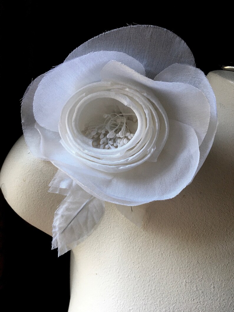 WHITE Silk Camellia Cheap super special price excellence Millinery Bouq Bridal Flower for