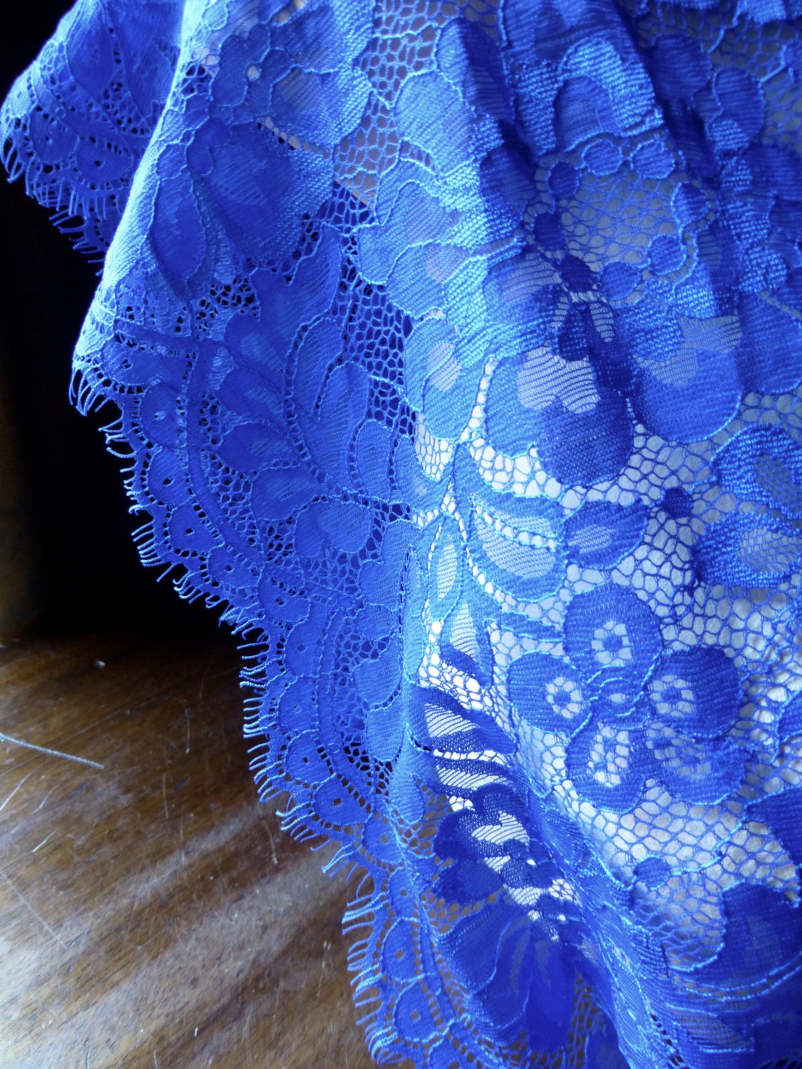 AQUA Eyelash Chantilly Lace Wide Trim for Garments Bridal | Etsy