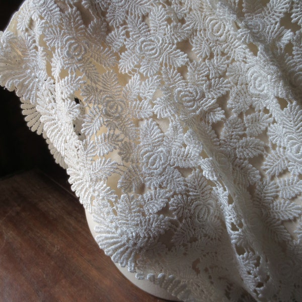 Ivory Lace Venise Style WIDE voor bruids, sjaals, rokken, shorts, bolero's