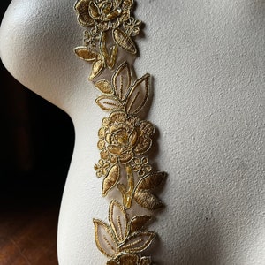 GOLD Trim Beaded Trim for Lyrical Dance, Holiday, Christmas, Costume  Design, Crafts TR 250 gold