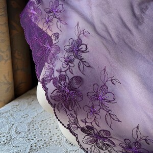 Purple Embroidery Lace Eb5024 main image 1