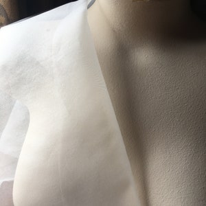 100% IVORY SILK ORGANZA #2  Fabric for Bridal, Sleeves, Garments