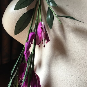 MAGENTA Vintage Flowers Silk Millinery for Bridal, Boutonnieres, Crowns, Halos, Hats MF