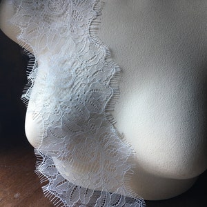 Lt. Ivory Chantilly EYelash  Lace for Bridal, MANTILLA Veils, Lace Caps, Appliques, Gowns, Lingerie Ch 1ow