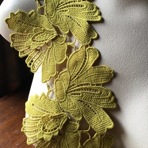 MUSTARD 3D Lace Trim for Garments, Accessories, Costumes CL 2005