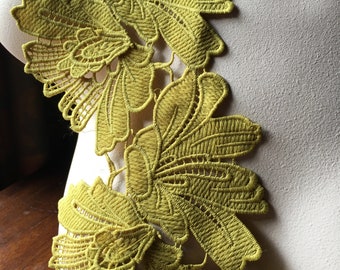 MUSTARD 3D Lace Trim for Garments, Accessories, Costumes CL 2005