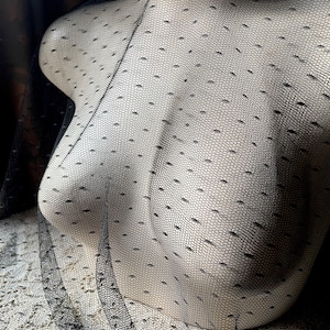 BLACK Swiss Dot Point d&#39;Esprit NETTING #9  for Bridal, Veils, Capes, Fischu, Millinery