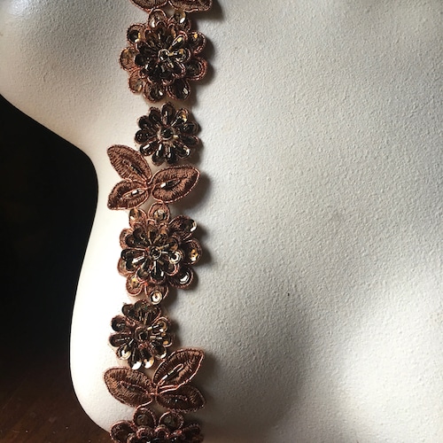 12 LILAC Beaded Applique Trim 12 for Lyrical Etsy