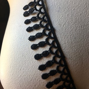 2 Yds Black Lace Trim Venise Lace for Garments Jewelry or - Etsy