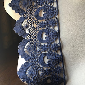 Blue Venise Lace Trim for Garments, Costumes CL 2013