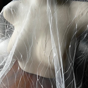 WHITE VEiN SPIDER NETTING for Veils, Garments, Millinery