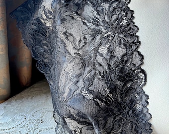 BLACK #10 Stretch Lace for Lingerie, Garments, Costumes STR