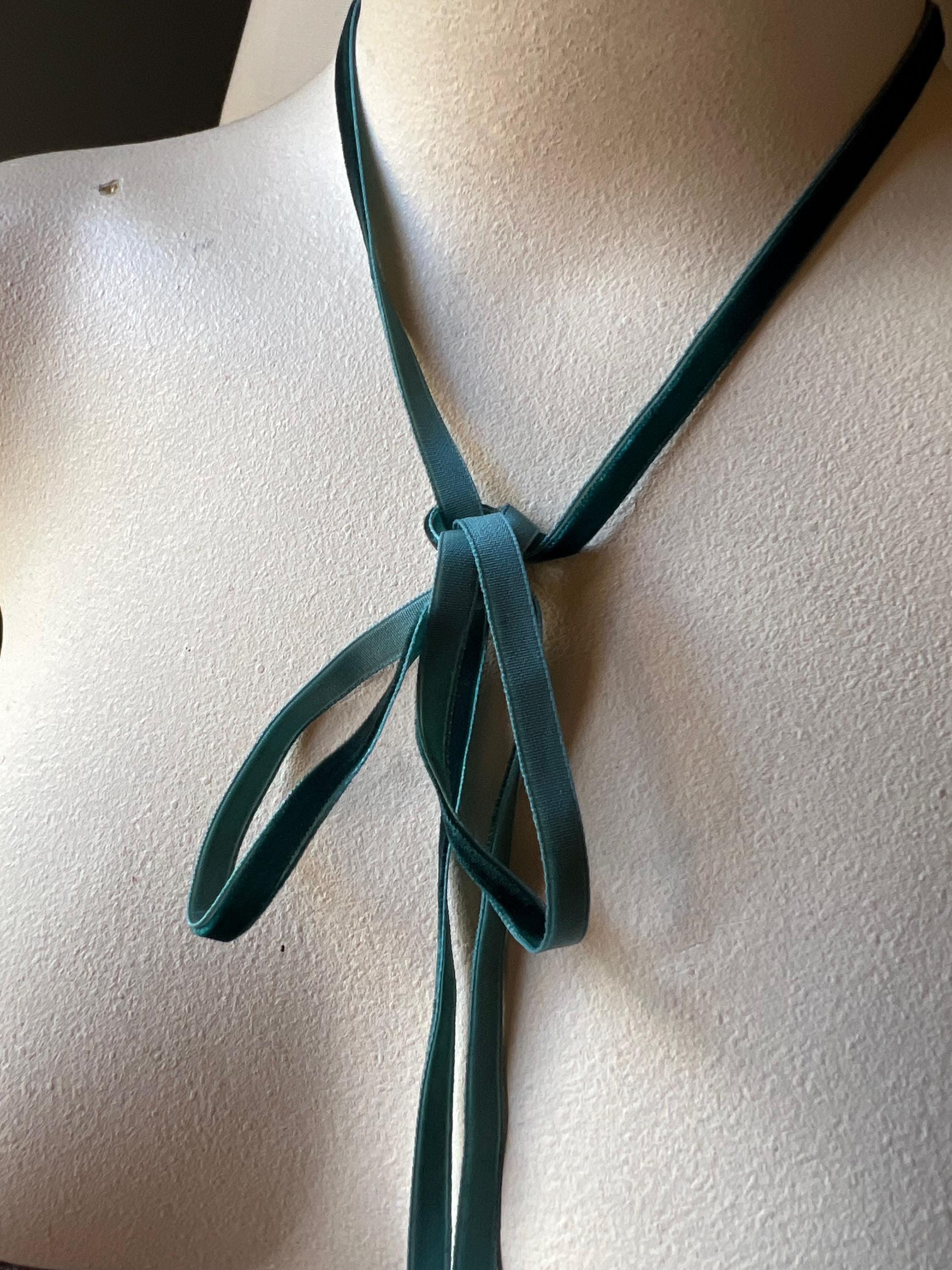 Teal Velvet Ribbon, Narrow 1/4 Inch, 3 Yds VL 155 - Etsy