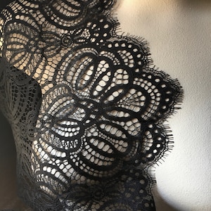 6.5"*1.5yards delicate black Eyelash Lace Trim for DIY 08 6.5"*1.5yards delicate black Eyelash Lace Trim for DIY 08
