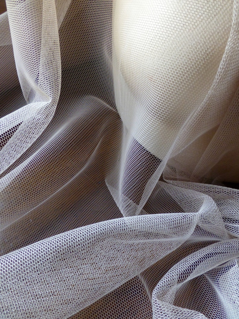 2 yds. Taupe Champagne Soft English Tulle Net for Lyrical Dance, Bridal, Gowns, Veils, Birdcage Veils, Garters, Hats image 3