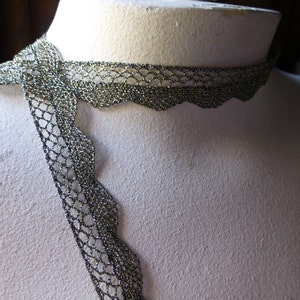 Gold Metallic Lace Trim: 2 yds, UK Made, 18th Century Style CL 4999