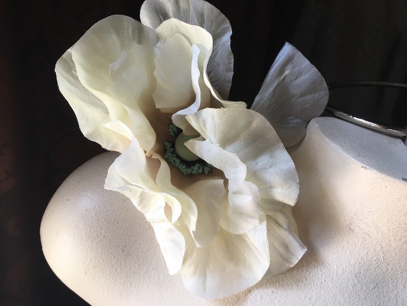 Bridal Vintage BEIGE CREAM Poppy Millinery for Hats Corsages MF 280