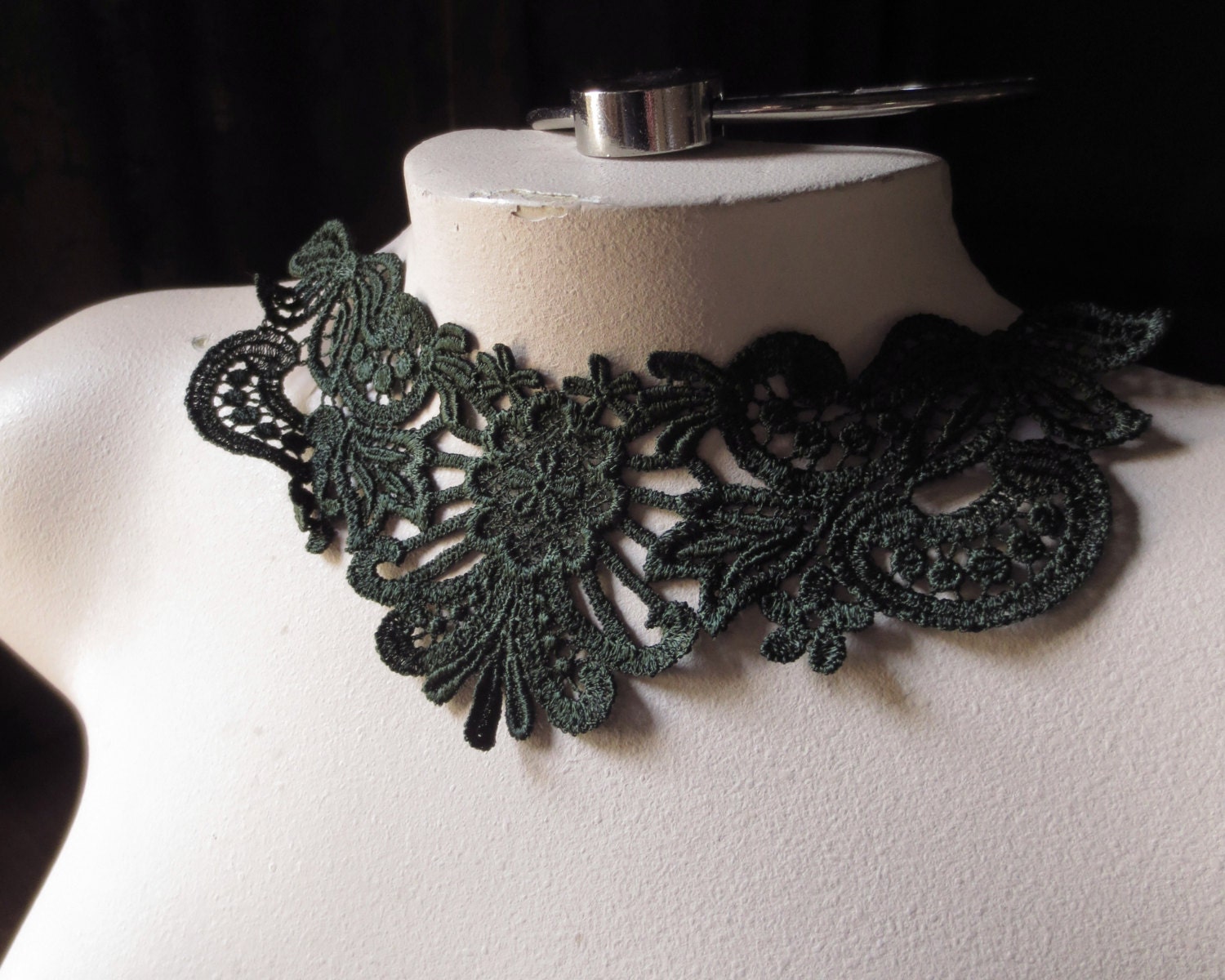 Jewelry or Costume Design CA 755dg Deep Green Beaded Lace Applique for Lyrical Dance