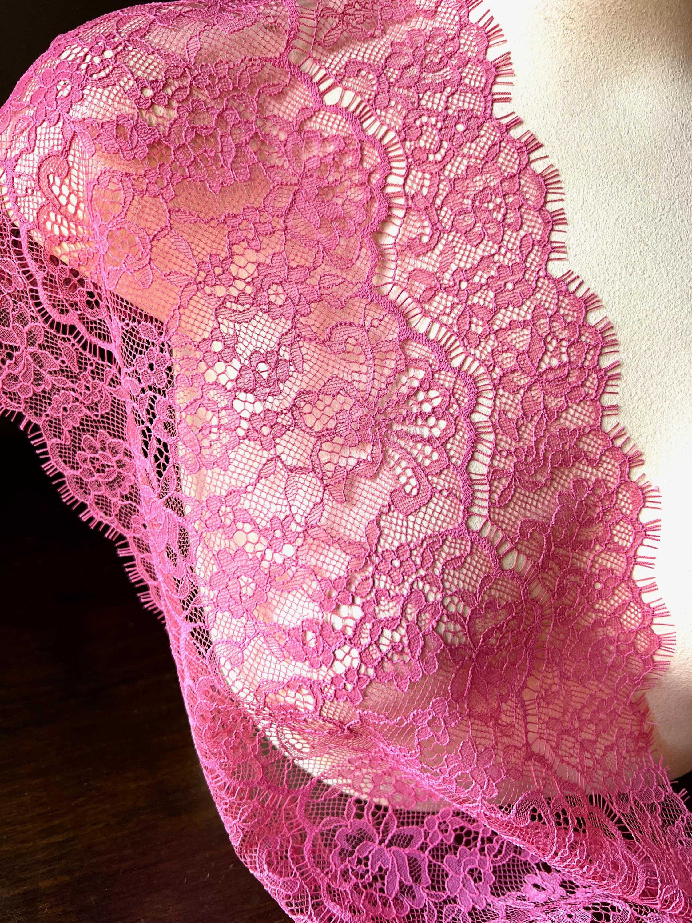 コーラルピンク レース編み ストール ピンク レース編み ストール フリンジ付き - メルカリ
