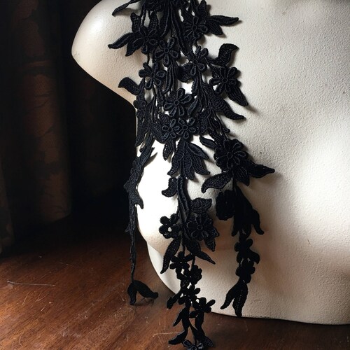 Black Lace Appliqueblack Venice Lace Applique Costume Design Etsy