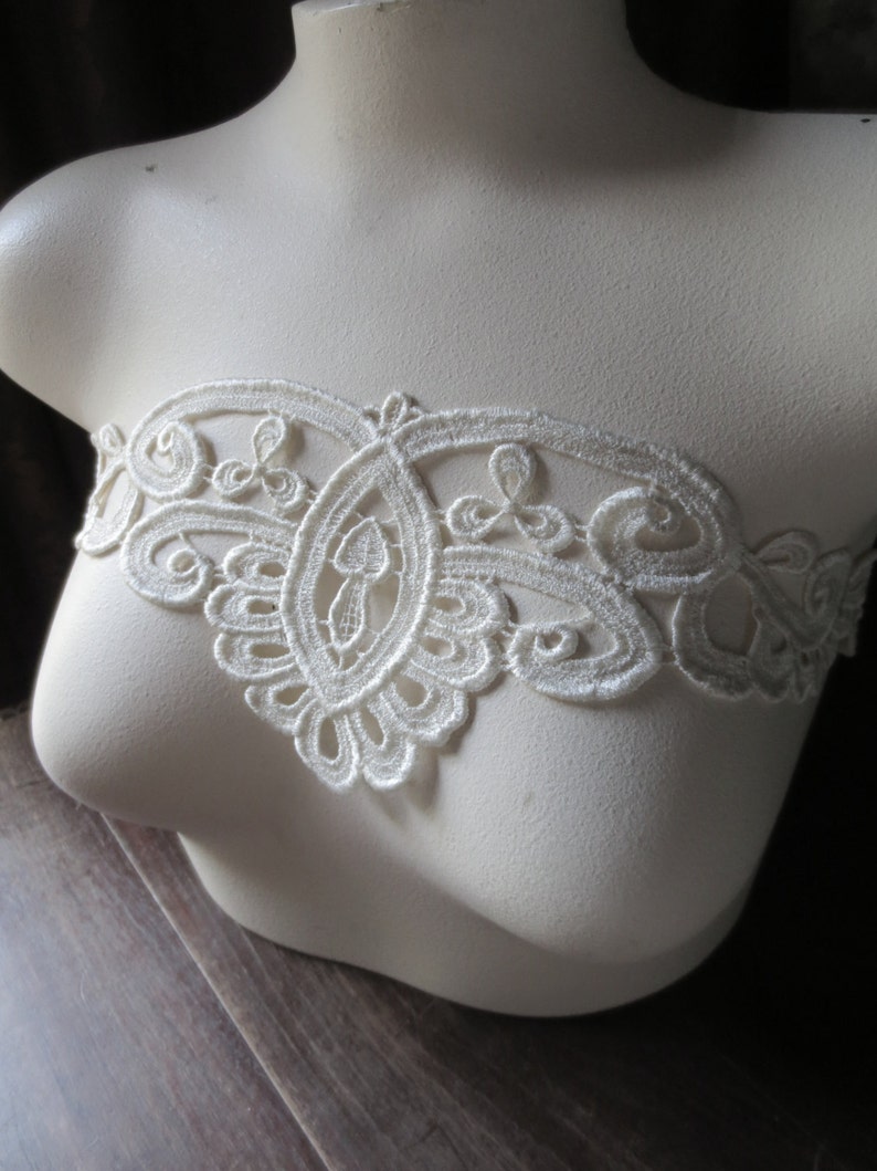 bridal lace applique ivory