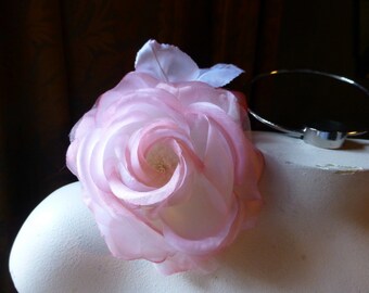 Pink Ombre Silk Rose made in Czech Republic for Bridal, Sashes, Corsages, Pins, Costume Design CZ 500 pa