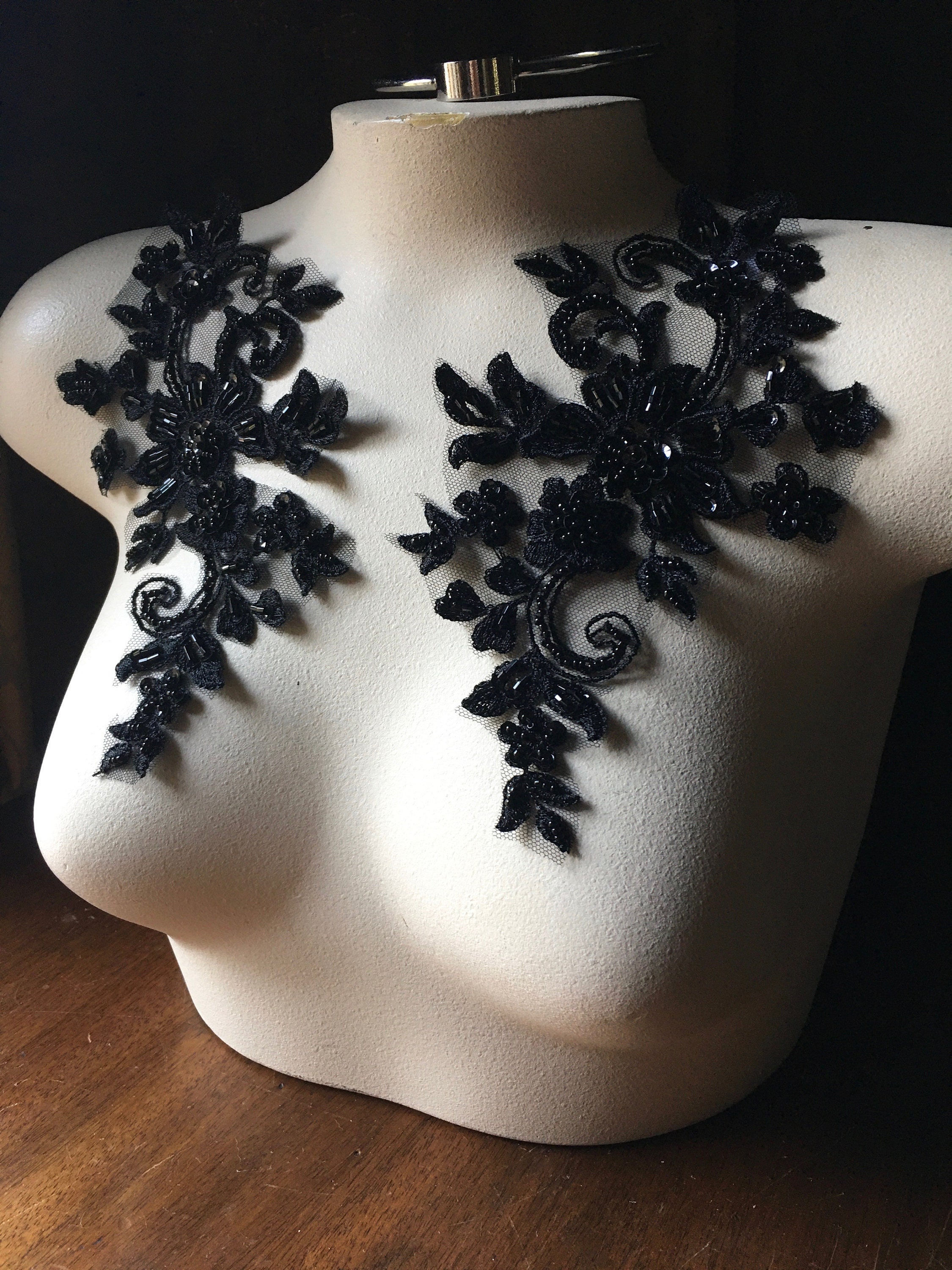 Black Beads for Dress - Etsy
