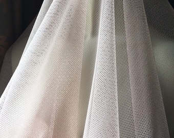 ROSE PINK French Bobbinet Cotton Tulle:  55" width, HALF Yard, Lining Corsets, Embroidery, Costumes