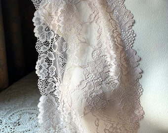 BLUSH Stretch Lace 8" wide for Lingerie STR