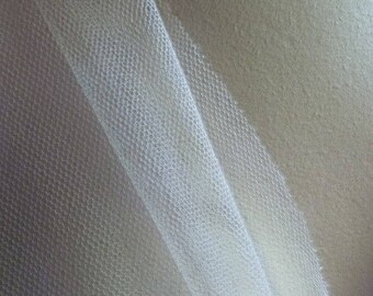 REMNANT IVORY Silk Tulle 35" x 32"  from UK for Bridal, Millinery, Doll Clothing, Costumes