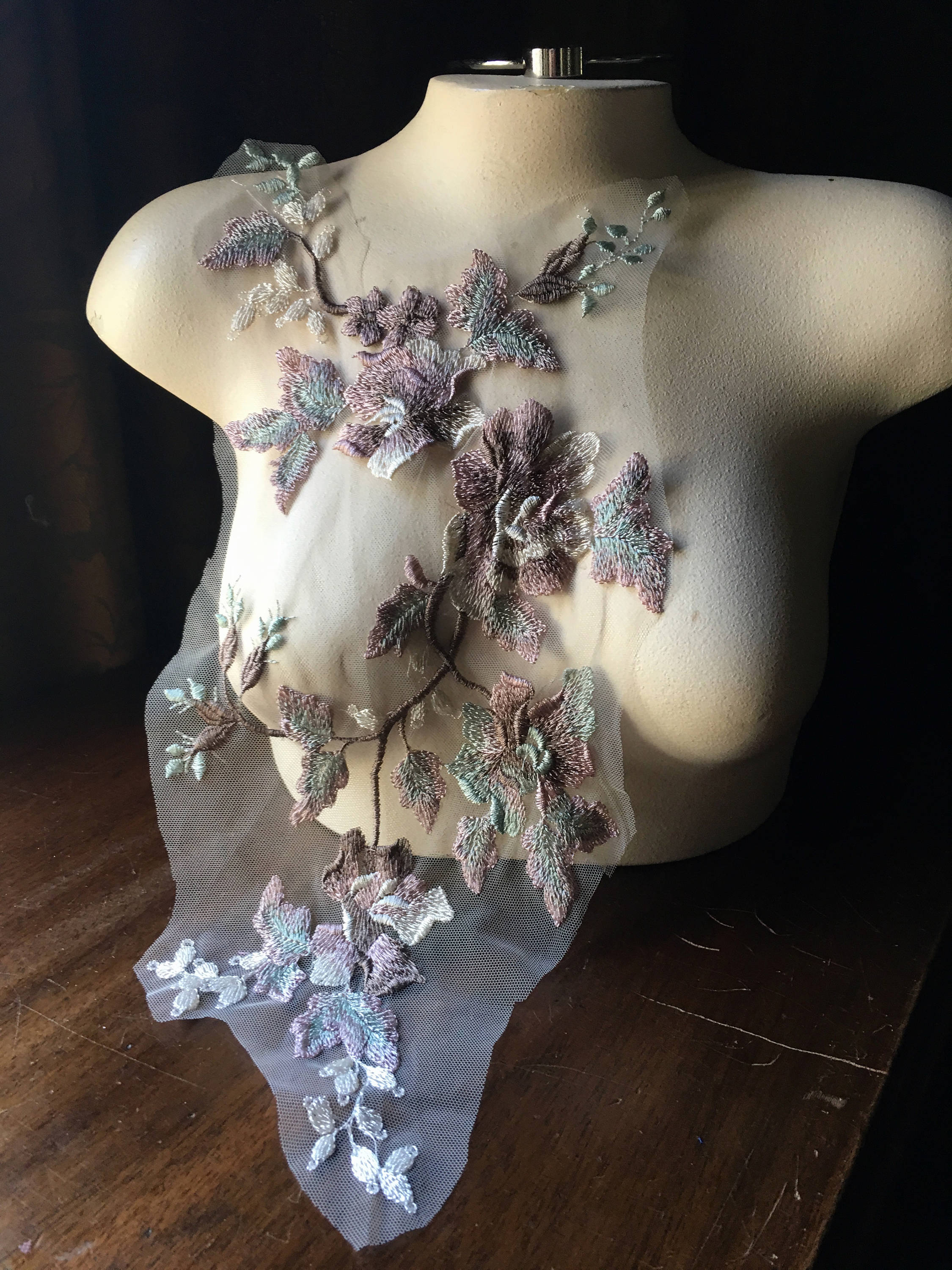 Mocha Pink & Seafoam Lace Applique 1 for Lyrical Dance | Etsy