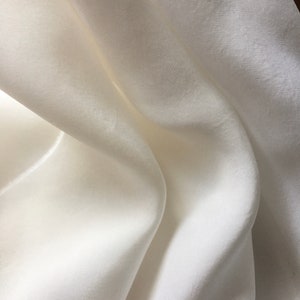 Ivory Cream CUPRO Bemberg Fabric VEGAN for Bridal, Nightgowns, Slips, Kimonos, Lingerie,  Dresses, Blouses