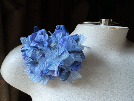Blue Hydrangea Silk Flowers for Millinery, Bridal, Boutonnieres,  Floral Design MF 209