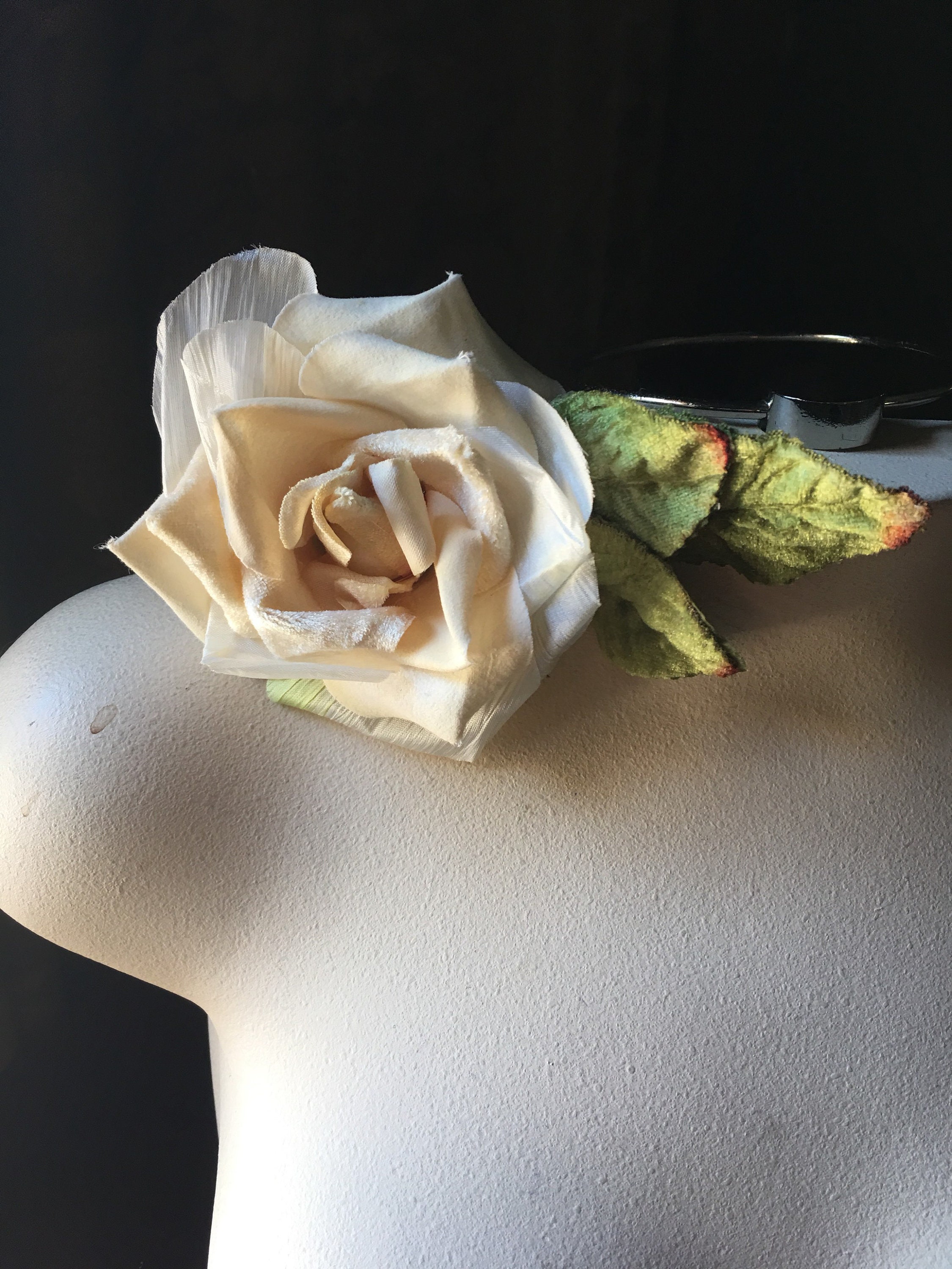 IVORY Pink Rose Velvet Flower for Bridal Sashes Birdcage - Etsy