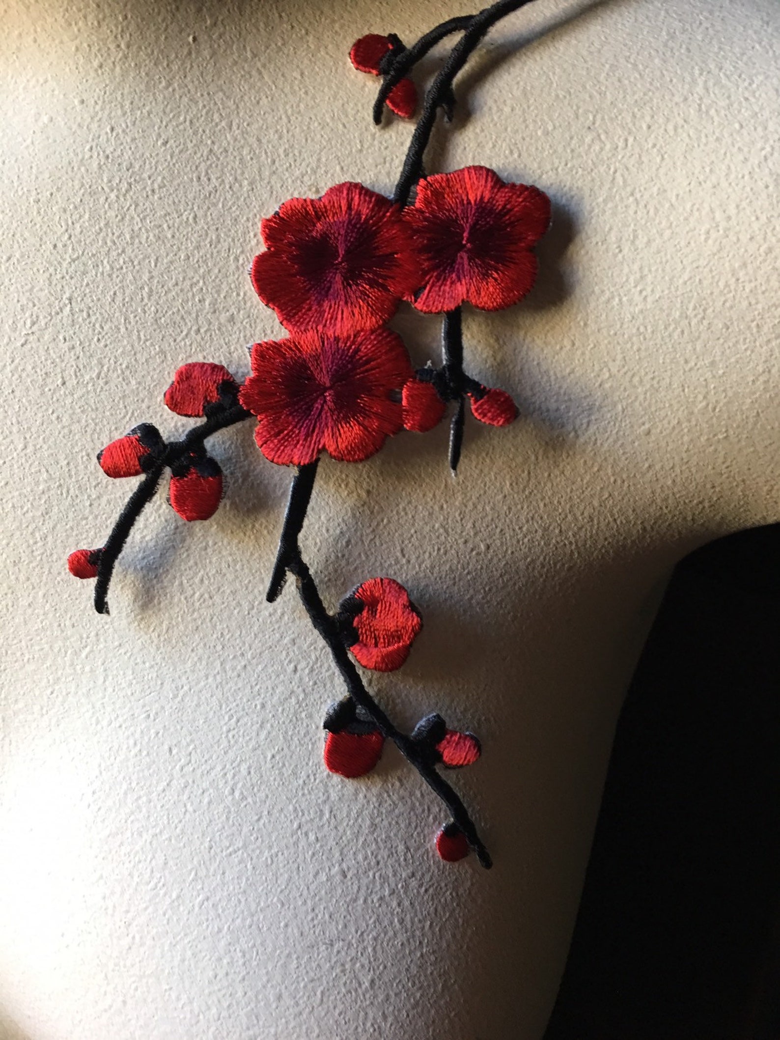Red Cherry Blossom Appliques Iron on Appliques for Garments Etsy