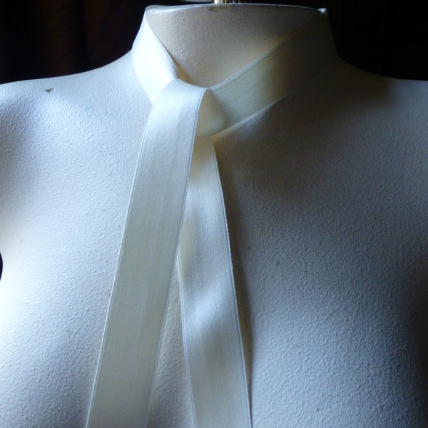 Ivory Satin Ribbon COTTON 25mm 1" wide Double Face for Bridal, Sashes, Garters, Millinery, Floral Design R2