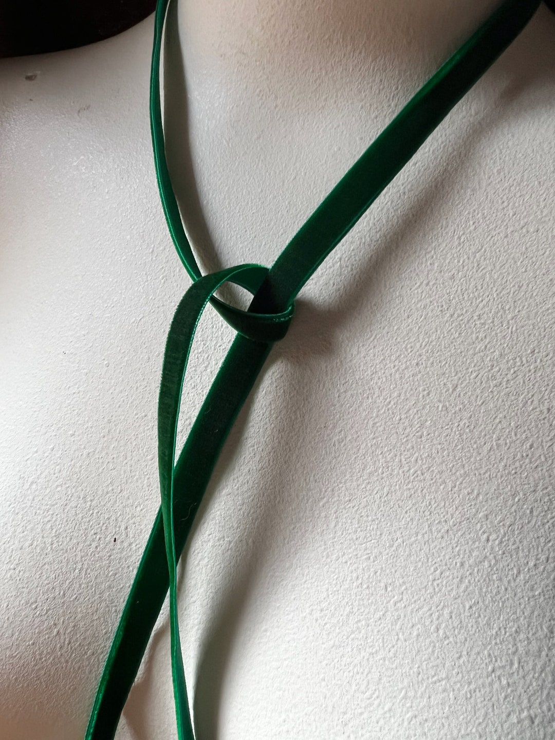 Groen fluwelen lint, 9,14 m 3/8 inch breed nylon enkelzijdig dun
