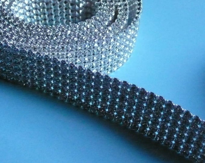6 Row Rhinestone Ribbon Yardage for Bouquets, Wedding Cakes, Altered ...