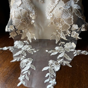 CHAMPAGNE Beige Long Lace Applique for Bridal Costume Design - Etsy