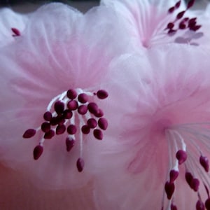 Pink Organza Flower YoYos: Bridal Millinery, Hats, Boutonnieres MF88