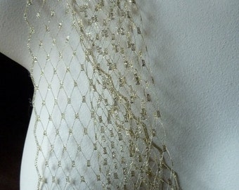 GOLD 9" Russian Veiling Metallic for Birdcage Veils, Bridal Fascinators, Hats, Costume Design