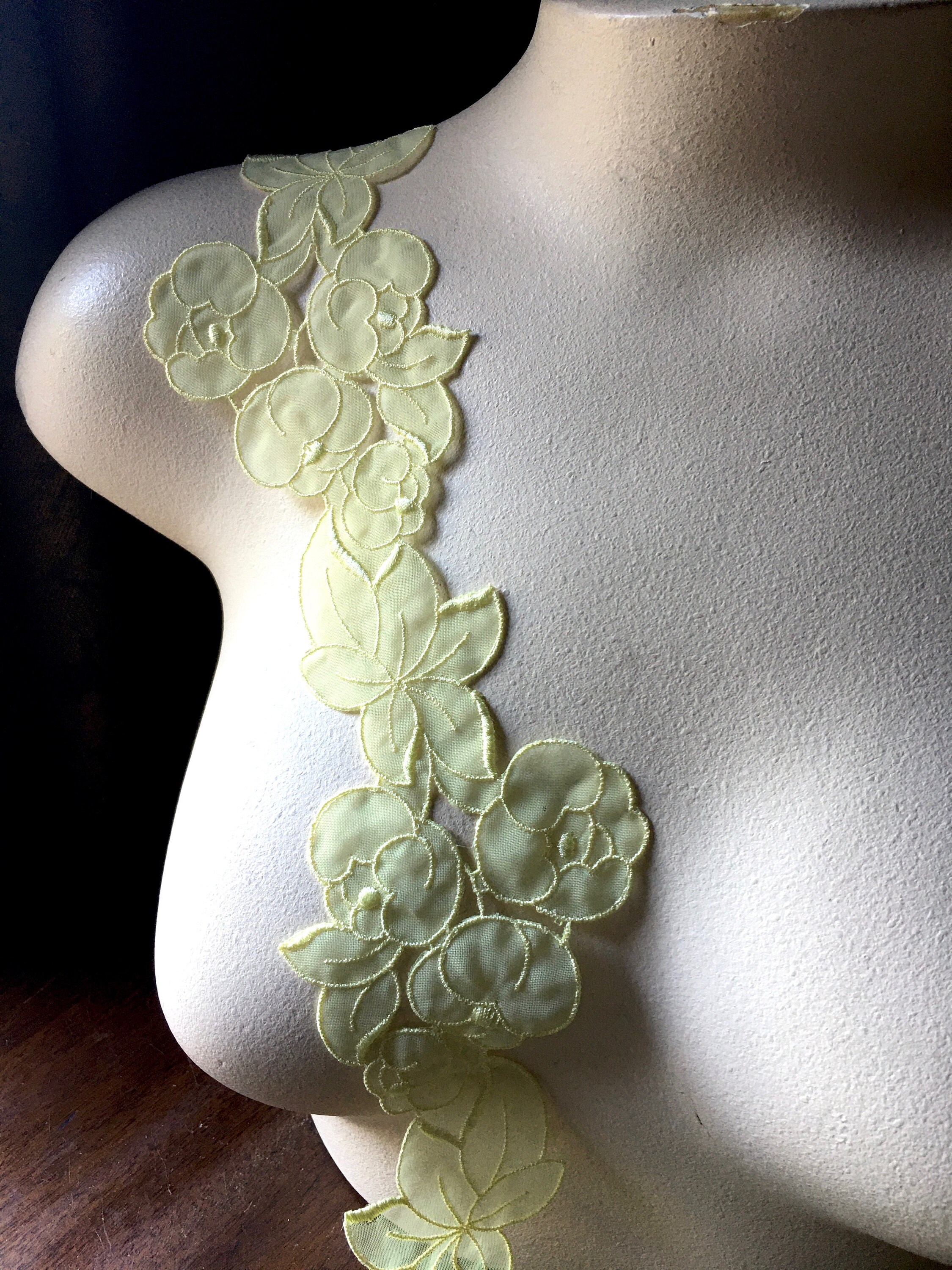 SECONDS Yellow Vintage Lace for Lingerie, Garments, Easter