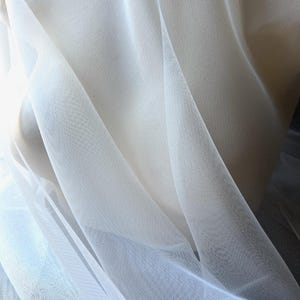 Light IVORY English Net #5 - 64" width for Bridal, Capes. Scarves, Veils, Sashes, Flower Girls, Gloves English Net #5