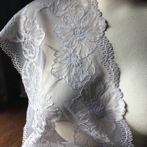 GRAY TAUPE Stretch Lace 9&quot; width for Lingerie, Headbands, Garters STR