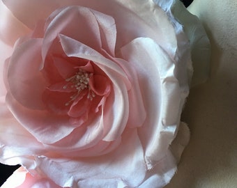 Pink Ombre Silk Rose Millinery Rose for Melbourne Cup, Hats,  Bridal, Sashes MF FP#3